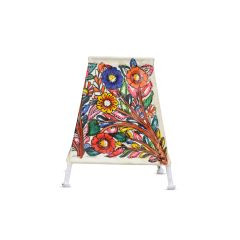 Goat Leather Square Lamp Shade Flower 5inch || Saras Aajeevika